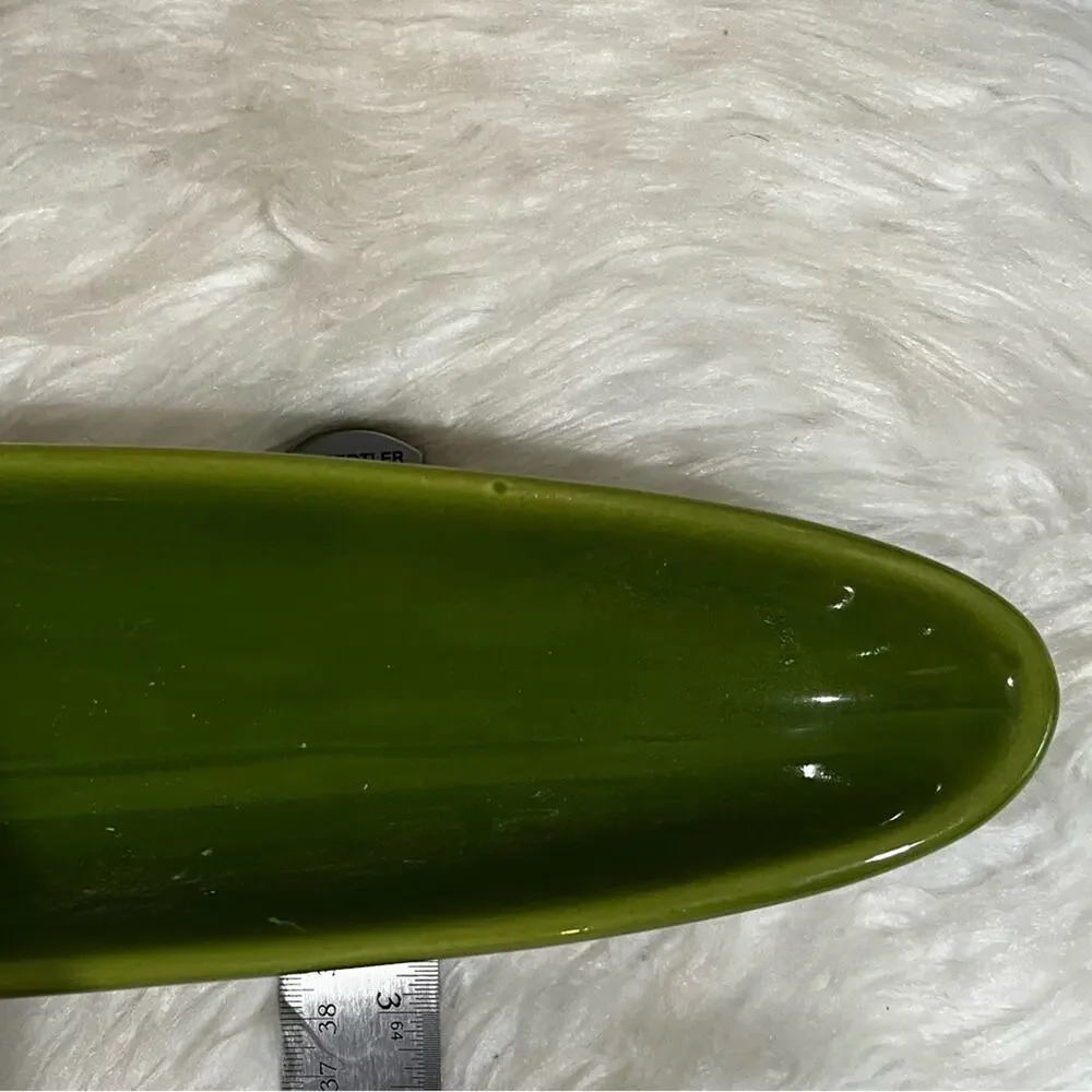NEW Pier One Ceramic Footed Floating Candle Boat Candleholder Green 18” NWOT